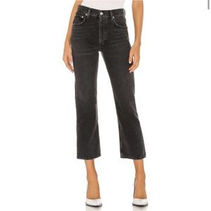 Agolde Ripley Mid Rise Straight Photogram - (color is more of a blackish gray)
